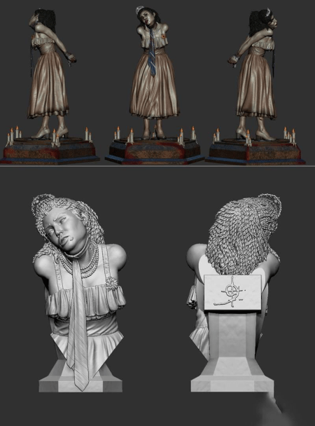 The Bound Woman - 3D Print Model
