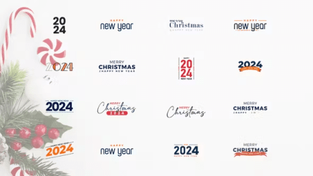 Videohive - 2024 Merry Christmas | Happy New Year Titles - 49423129