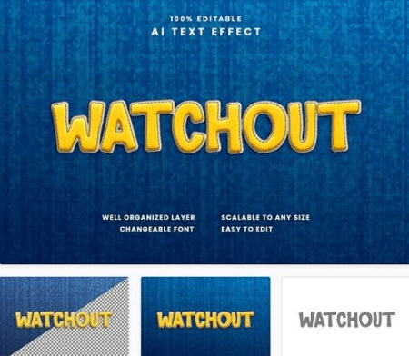 Watchout Text Effect - UPDXE52