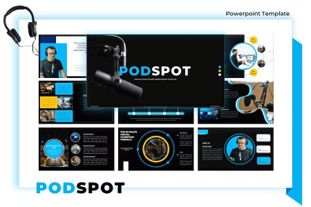 PODSPOT Presentation PowerPoint Keynote Google Slide Template