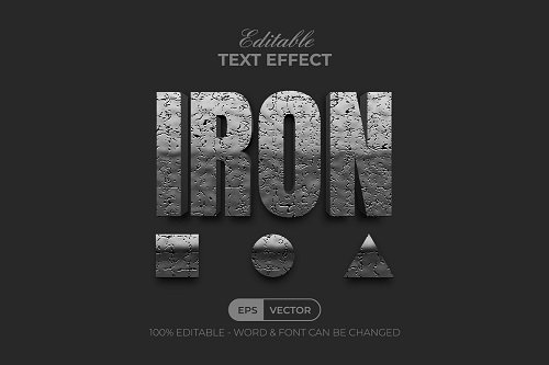 Iron Text Effect Texture Style – 91914970