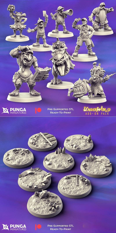 Punga Miniatures – Underworld Add On Pack – 3d Print Model