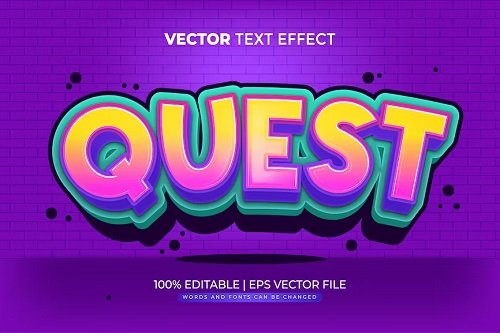 Quest Game Editable Text Effect – 9hrzas7
