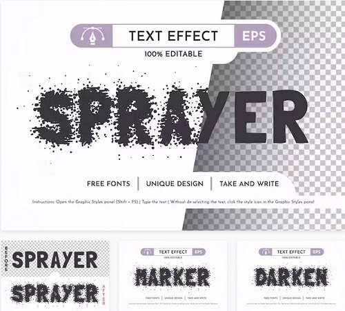 Sprayer – Editable Text Effect – 91890243