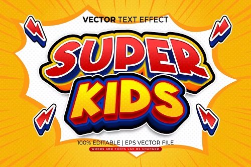 Super Kids Comic Editable Text Effect – Xp6h4ud