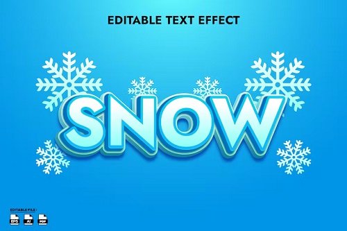 Snow Editable Text Effect – Tmf4e9h