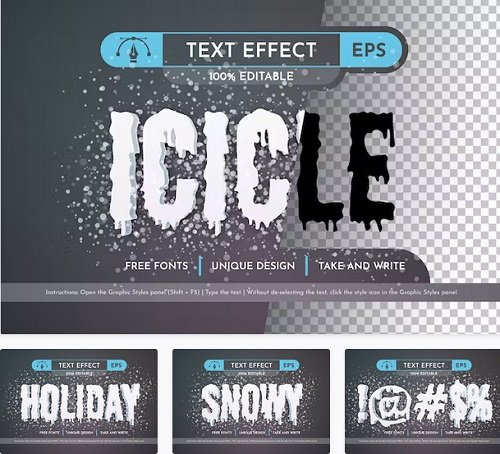 Icicle – Editable Text Effect – 91629741