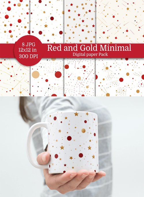 Red And Gold Minimal Textures Pack