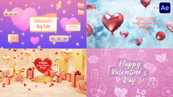 Videohive – Valentines Day Titles Reveal Pack – 50573398