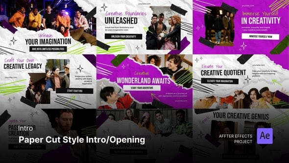 Videohive – Intro/opening Video – Paper Cut Style After Effects Template – 50428776