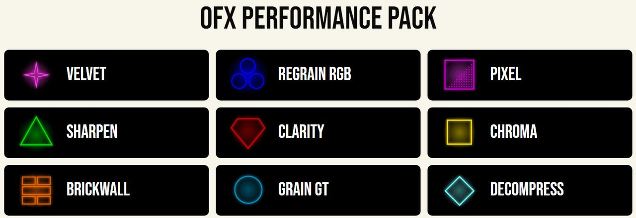 Filmworkz Dvo Ofx Performance Pack V1.5