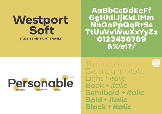 Westport Soft – Geometric Sans Serif Font Family