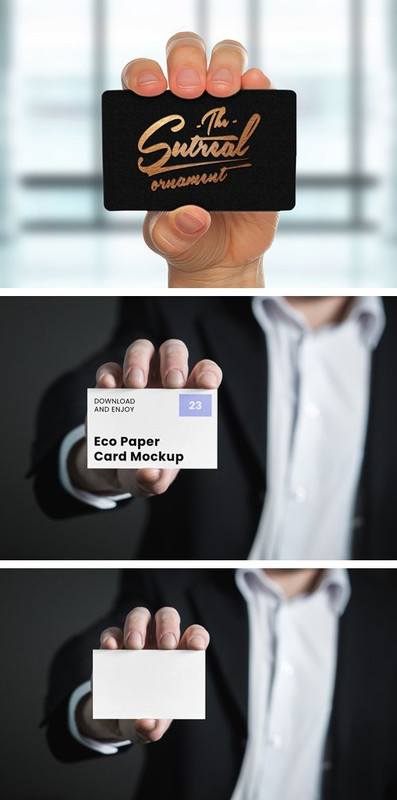 Business Cards In Hands – Psd Mockups Templates