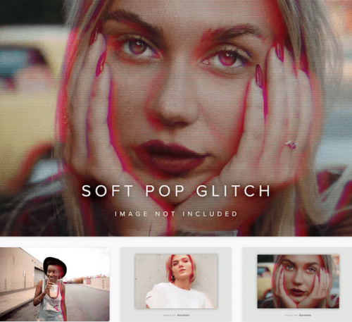 Soft Pop Glitch Psd Photo Effect – Gf96lkz