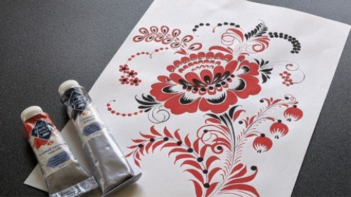 Botanical Folk Art: How To Paint Decorative Tulip And Peony
