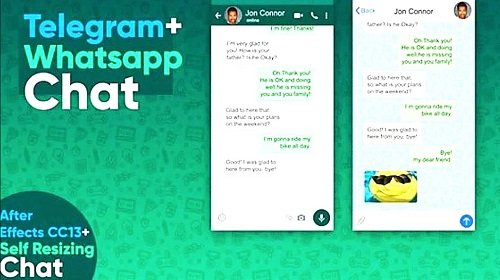 Whatsapp & Telegram Chat Kit 573313 – Project For After Effects