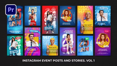 Videohive – Instagram Event Posts And Stories. Vol 1 Premiere Pro 41552621