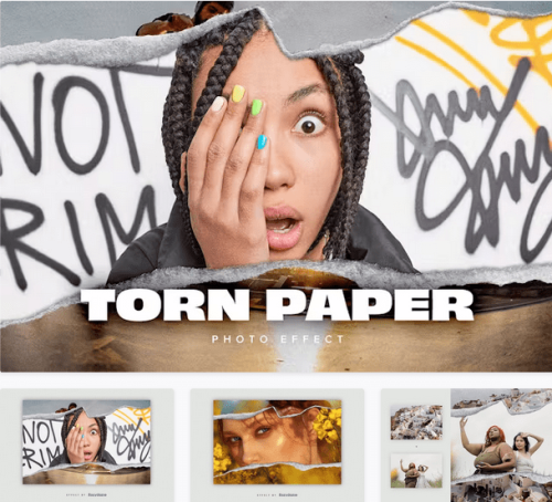 Torn Paper Psd Photo Effect – P8p427u