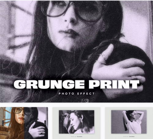 Grunge Newsprint Psd Photo Effect – Rju5hht