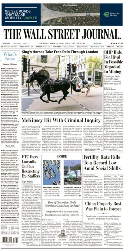 The Wall Street Journal - April 25 2024 The Wall Street Journal – April 25 2024