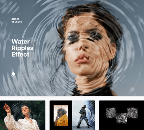 Water Surface Circles Photo Effect – 92198719